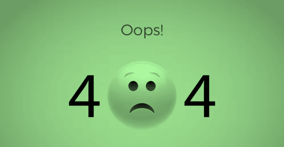 404 error page not found